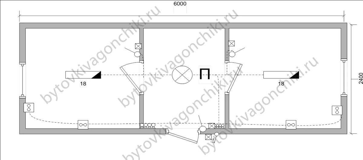 Расчет проводов и схемы подключения бытовки Электрика блок-контейнера, вагончика-бытовки, фото, схема