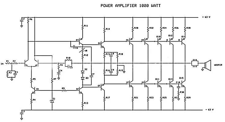 Расчет схемы усилителя How to Create 1000 Watt Power Amplifier Circuit diagram, Audio amplifier, Power 