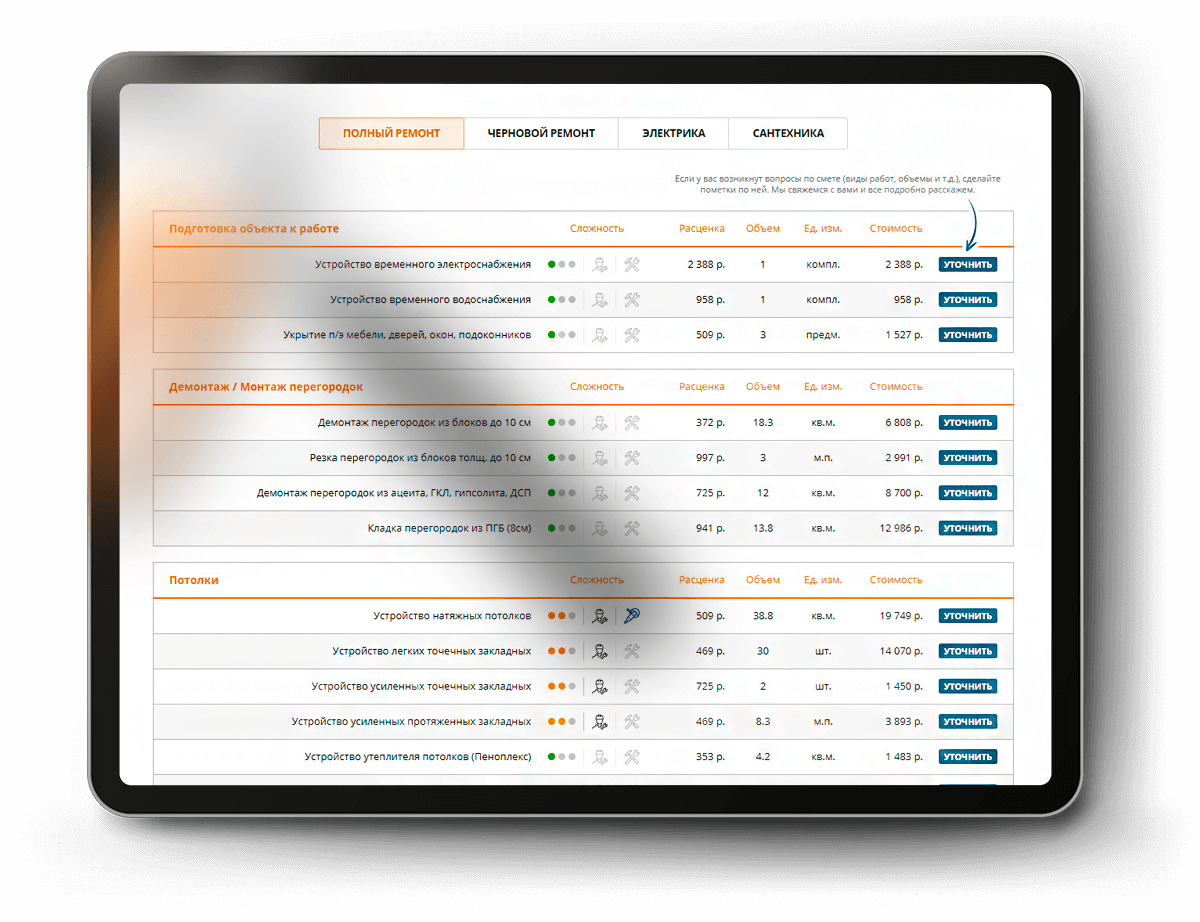 Расчет стоимости дизайн проекта Технический дизайн-проект квартиры за 1500р/м2 от студии RemPlanner Пример компл