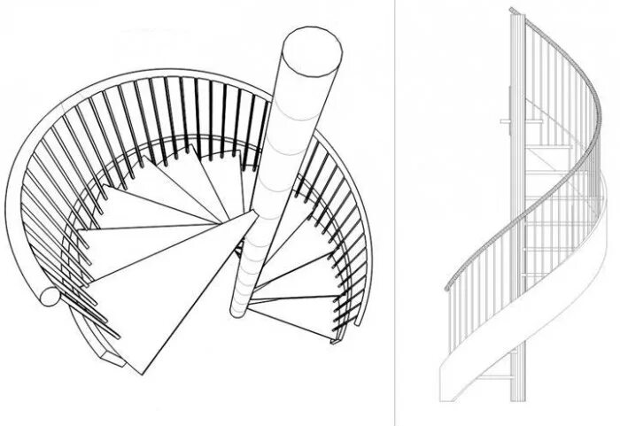 Расчет винтовой лестницы чертежи Винтовые лестницы из дерева на заказ по низким ценам от производителя в Самаре