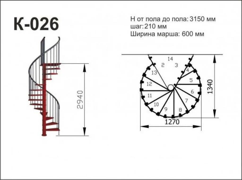 Расчет винтовой лестницы онлайн калькулятор с чертежами Калькулятор винтовой лестницы фото - DelaDom.ru