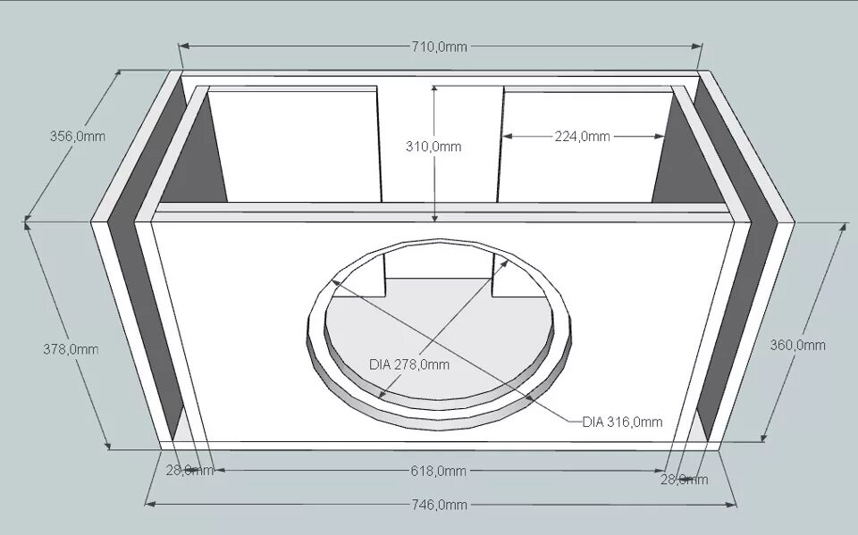 Расчеты самодельного Короб под сабвуфер. Своими руками! - Mitsubishi Galant (8G), 2 л, 2001 года авто