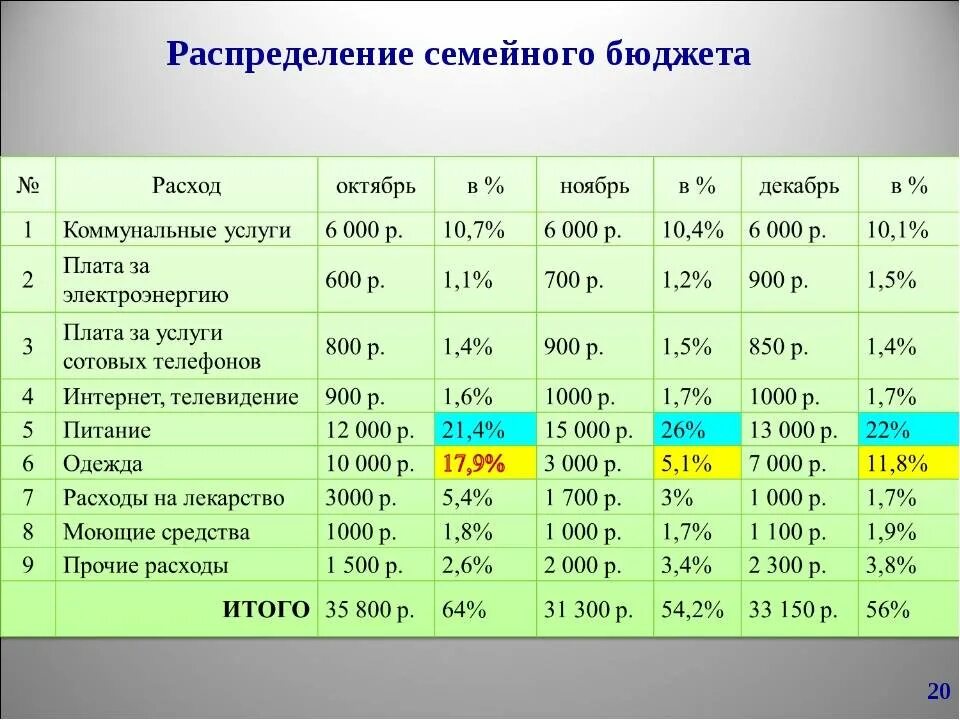 Расходы на оформление дома Бюджет социального минимума