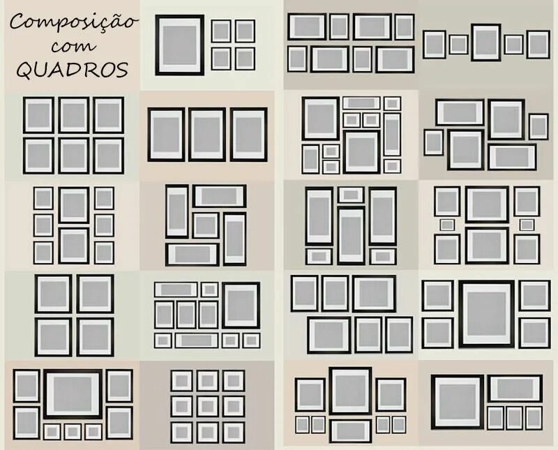 Раскладка фото на стене composiçao de quadros - Pesquisa Google Повесить картины, Повесить фотографии, Р