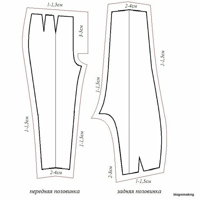 Раскладка выкройки брюк схема раскладки выкройки на ткани с величиной припусков Выкройки, Уроки шитья, Ш