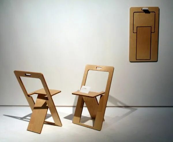 Раскладная мебель фото A slim seat Wooden folding chairs, Drawing room furniture, Flat pack furniture