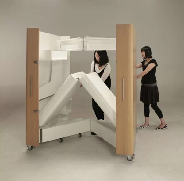 Раскладная мебель фото Kenchikukagu Folding Furniture - IPPINKA Wandelbare möbel, Kleines schlafzimmer,