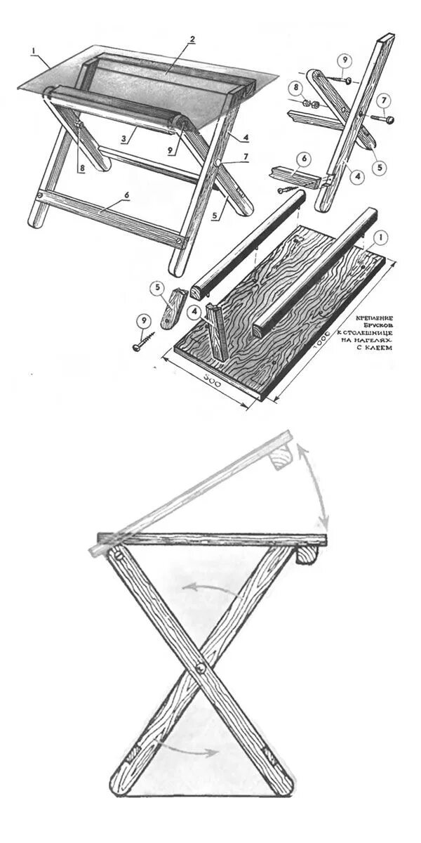 Раскладной стол своими руками чертежи Складной стол своими руками: чертежи, размеры, фото Складные столы, Складной сто
