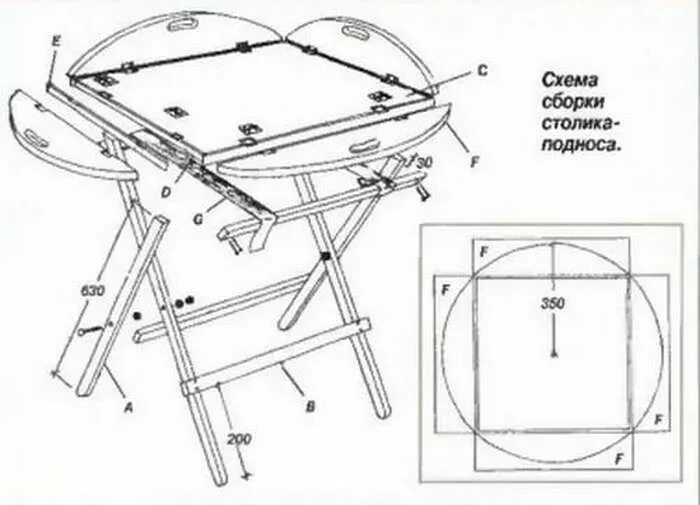 Раскладной стол своими руками чертежи Как сделать раскладной стол своими руками: различия, чертежи и фото