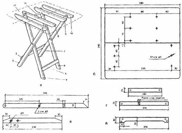Раскладной стол своими руками чертежи Складной стульчик своими руками: процесс изготовления и дизайн Дерево, Складные 