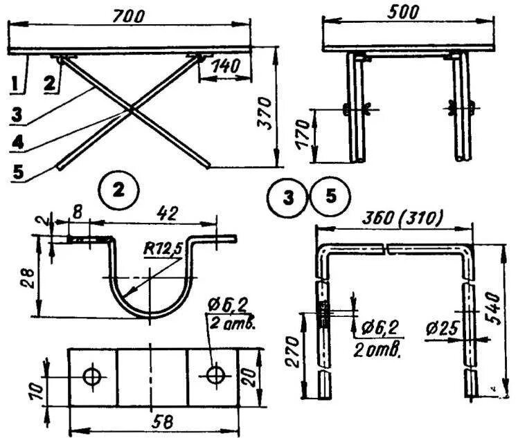 Раскладной стол своими руками чертежи COMFORT BRING MODEL CONSTRUCTION