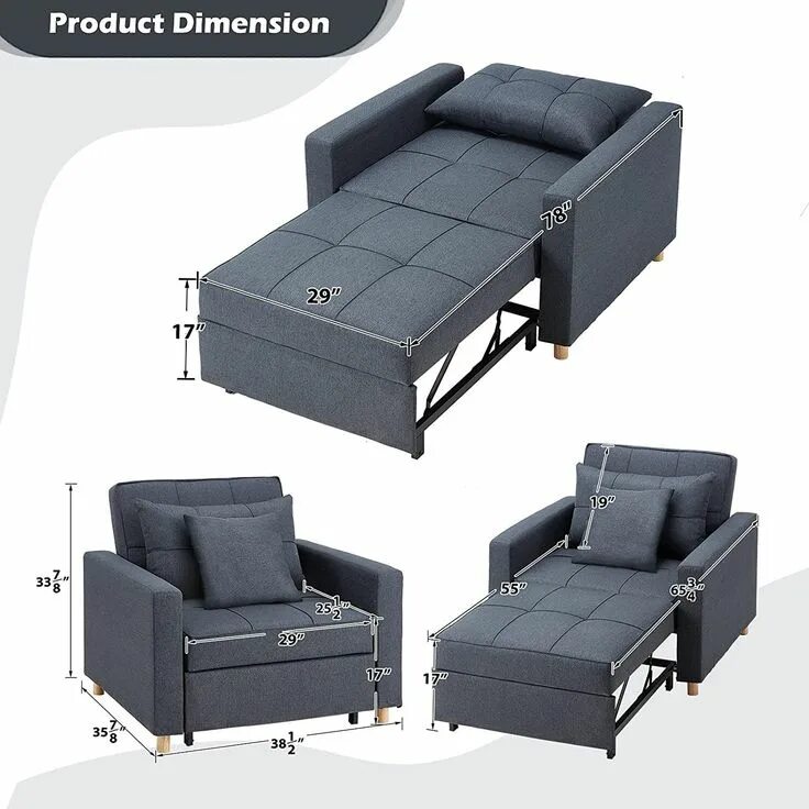 Раскладные кресла кровати фото цена Accent Chairs Sofa bed blue, Futon sofa bed, Sleeper chair bed