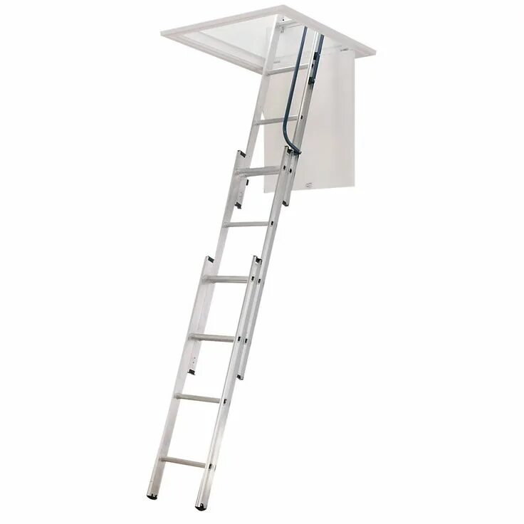 Раскладные лестницы на чердак цена и фото WERNER LADDER AA1510 AA1510B Ladder Aluminum Attic, 250 lb