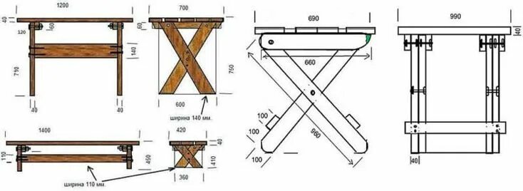 Раскладные столы своими руками чертежи фото Деревянный стол своими руками - пошаговая инструкция, чертежи и фото Деревянный 