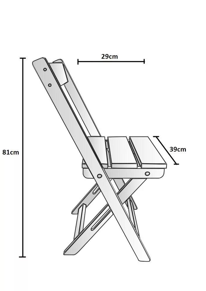 Раскладные стулья своими руками чертежи Conjunto de cadeiras dobráveis 2 peças Adapt - Móveis Inteligentes Cadeiras dobr