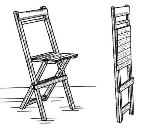 Раскладные стулья своими руками чертежи Складной деревянный стул своими руками Складной стул, Стул, Складные стулья