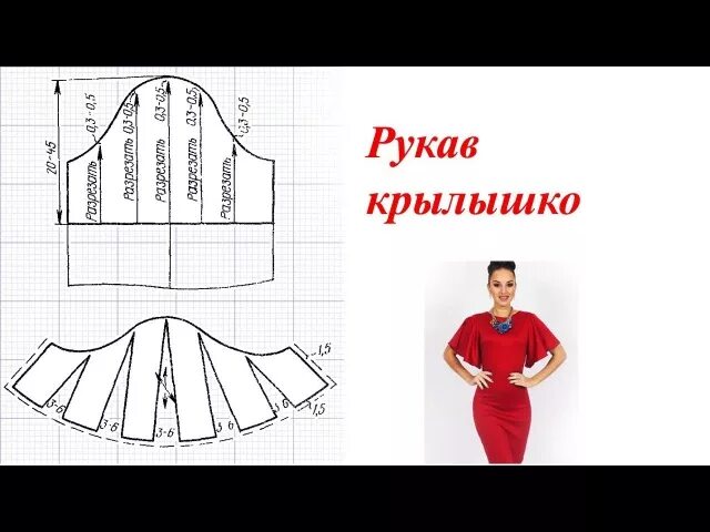 Расклешенные длинные рукава выкройки ☀ рукав крылышко ☀ Копилочка идей и мк ВКонтакте