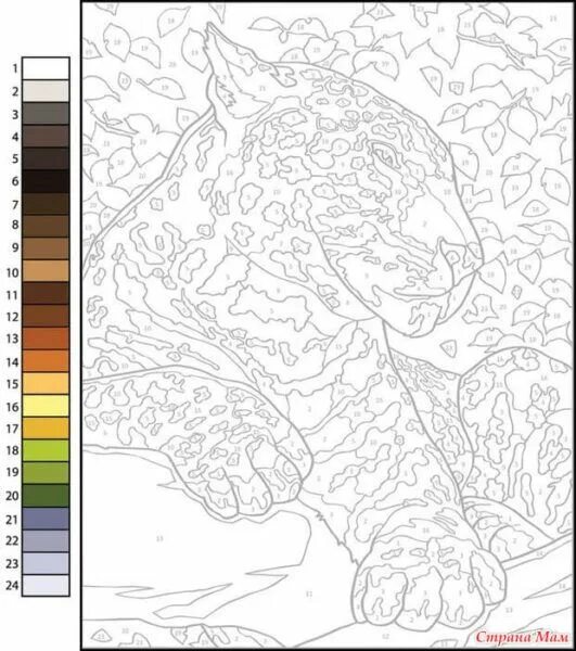 Раскрась по номерам по фото Скачать раскраски по номерам, распечатать бесплатно Abstract coloring pages, Leo