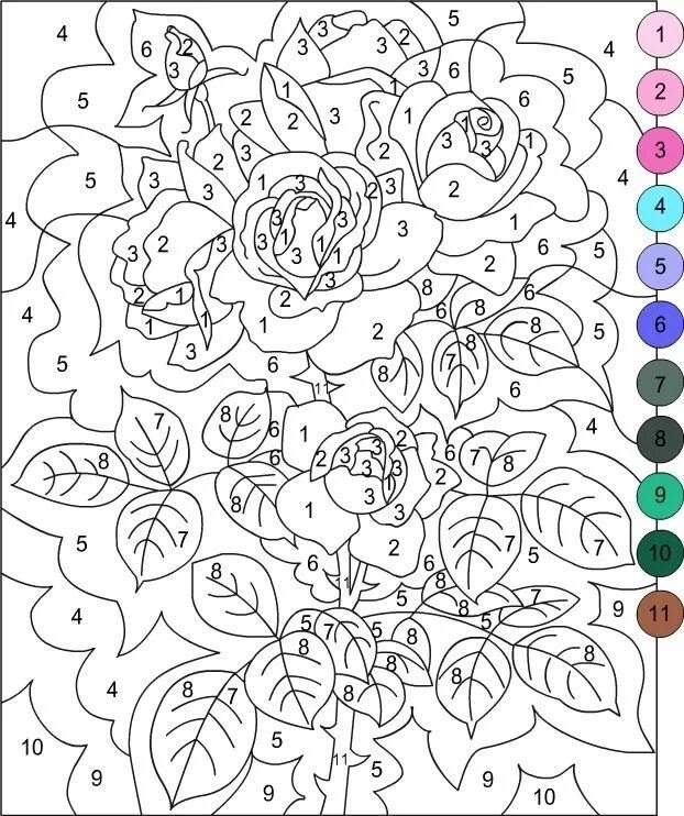 Раскрась по номерам по фото Pin by Андрей Цвященко on Рисунки Free coloring pages, Color by numbers, Colorin