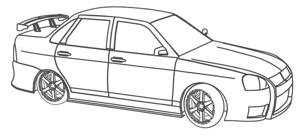 Раскраска машин лада приора с тюнингом Мой Приорик))) - Lada Приора седан, 1,8 л, 2011 года фотография DRIVE2