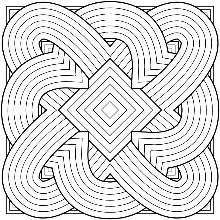 Раскраска по фото линии Pattern Coloring Pages - Best Coloring Pages For Kids Geometric coloring pages, 