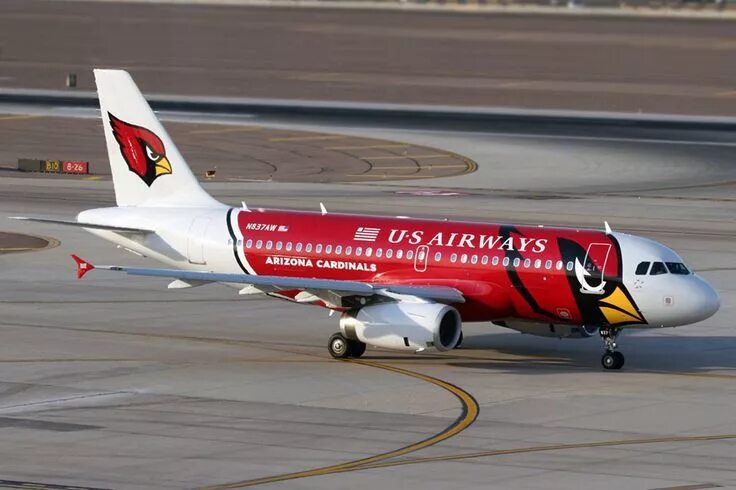 Раскраска самолетов российских авиакомпаний фото с названиями Arizona Cardinals Arriving in Style at PHX