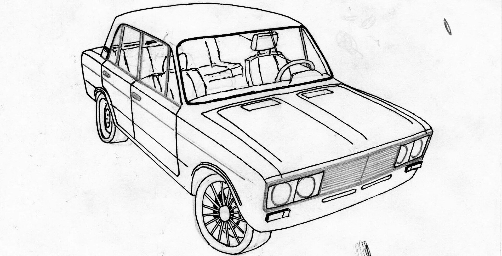 Раскраска ваз тюнинг 3-я серия рисунков - Lada 2106, 1,6 л, 1976 года другое DRIVE2