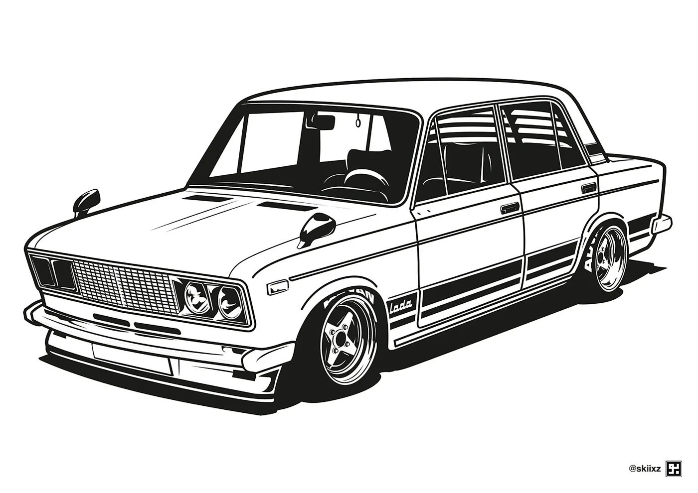 Раскраска ваз тюнинг VAZ 2106 Shakotan :: Behance