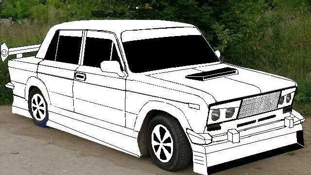 Раскраска ваз тюнинг Lada 2106 1.3 бензиновый 1987 "Мессер Шмидт" на DRIVE2