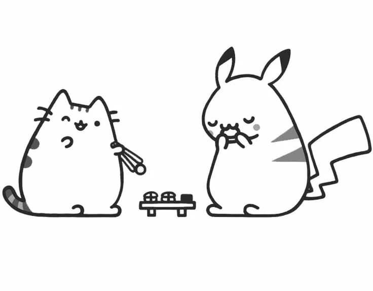 Раскраски фото пухлых котиков Kolorowanka Pusheen i Pokemon - Kolorowanki na GifyAgusi.pl Pagine da colorare p