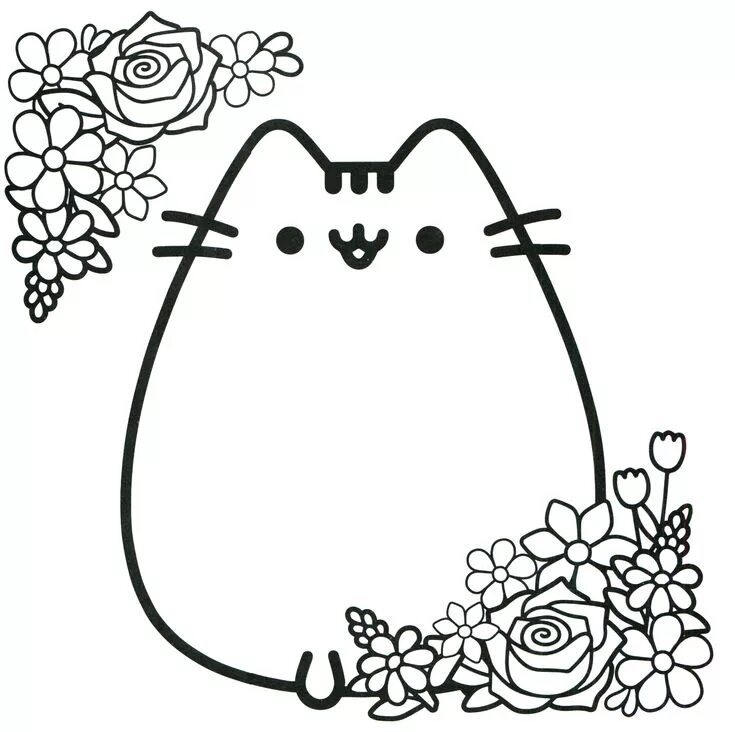 Раскраски фото пухлых котиков Pusheen Coloring Book Pusheen Pusheen the Cat Pusheen coloring pages, Cute color