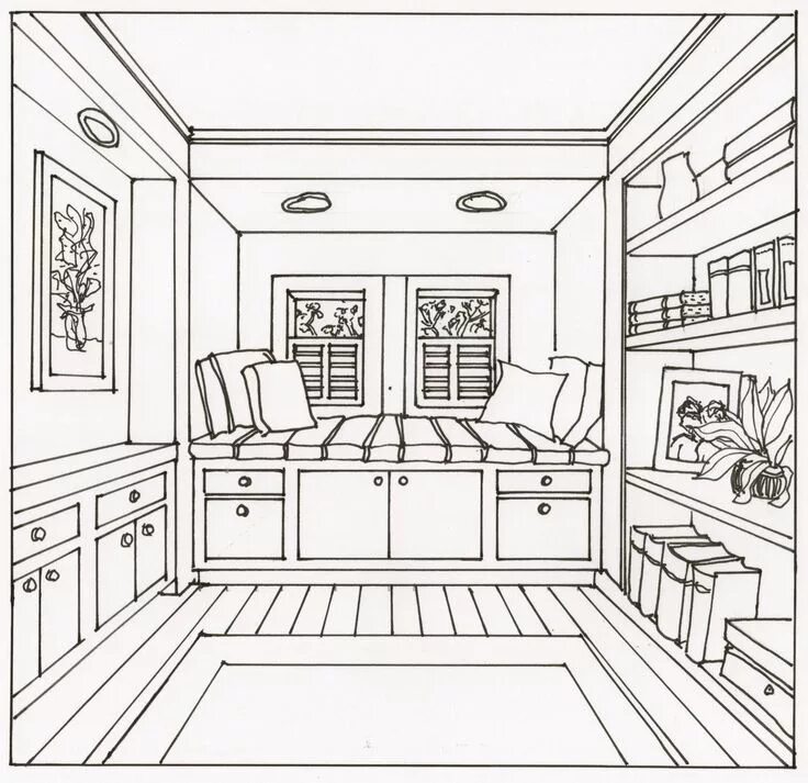 Related image Interior design sketches, Room perspective drawing, Drawing interi