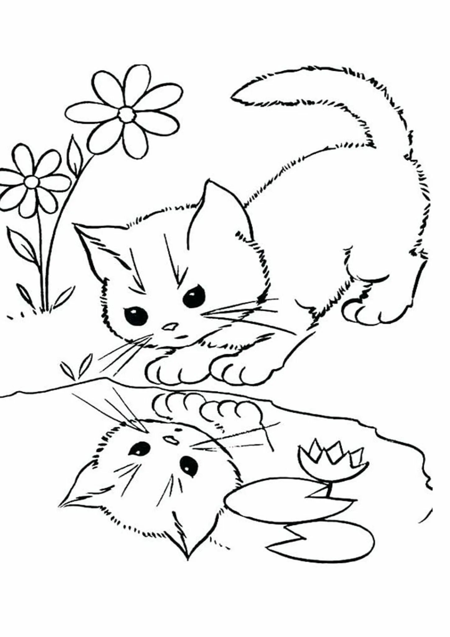 Раскраски кошек фото Free & Easy To Print Kitten Coloring Pages Páginas para colorear lindas, Páginas