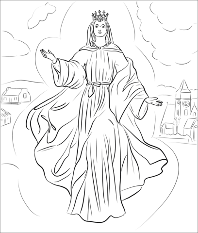 Раскраски покрова пресвятой богородицы для детей картинки Our Lady of Knock Coloring page Coloring pages, Catholic coloring, Coloring book