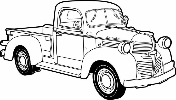 Раскраски самоделки Colorful Little Blue Truck Coloring Pages