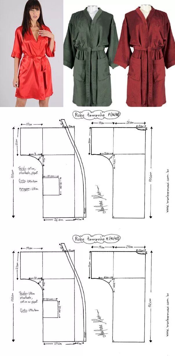 Раскроить халат сразу на ткани без выкройки ШЬЮ САМА Выкройка пижамы, Узоры для одежды, Одежда