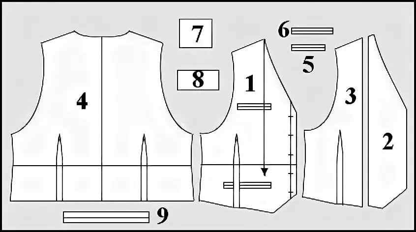 Раскрой жилета из ткани выкройка Выкройка мужской жилет Жилет мужской, Выкройки, Жилет
