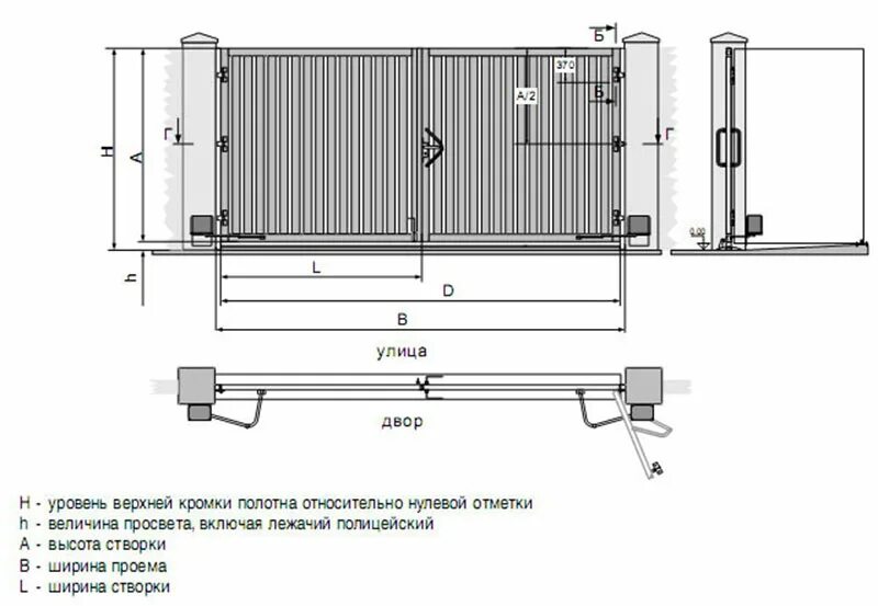 Распашные ворота с электроприводом чертежи ВОРОТА купить в Екатеринбурге по низкой цене от компании Прометей