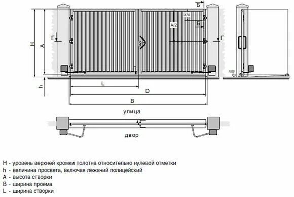 Распашные ворота схема чертеж конструкция Распашные ворота АЛЮТЕХ: купить в Москве, низкая цена