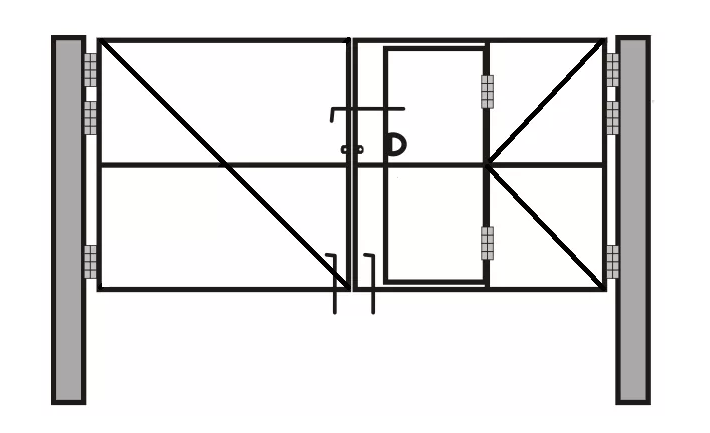 Распашные ворота своими руками чертежи фото Купить распашные ворота с калиткой 5000х2000 по низкой цене в Екатеринбурге - За