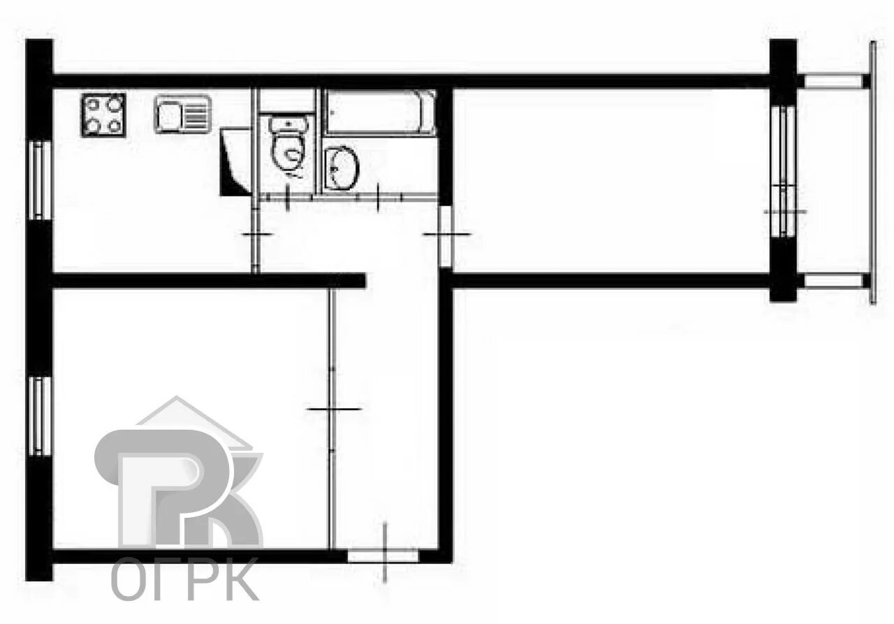 Распашонка квартира планировка 2 х комнатная Купить 2-комнатную квартиру, № 324263