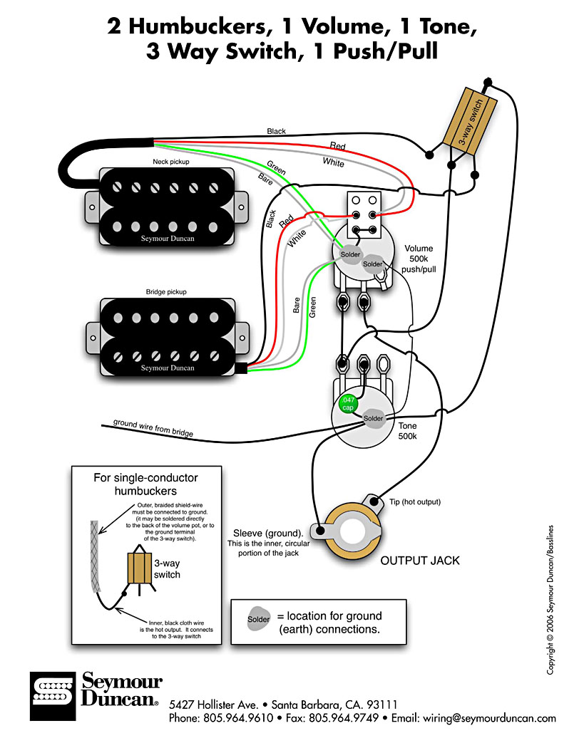 Распайка 1 хамбакер 1 громкость bc rich warlock bronze wiring diagram - Google Search Guitar pickups, Prs guitar