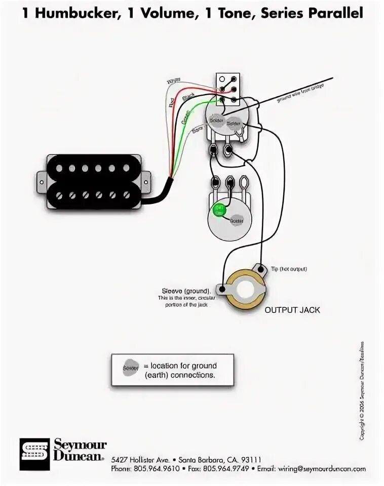 Распайка 1 хамбакер 1 громкость Does it matter which method you use to wire the tone cap?