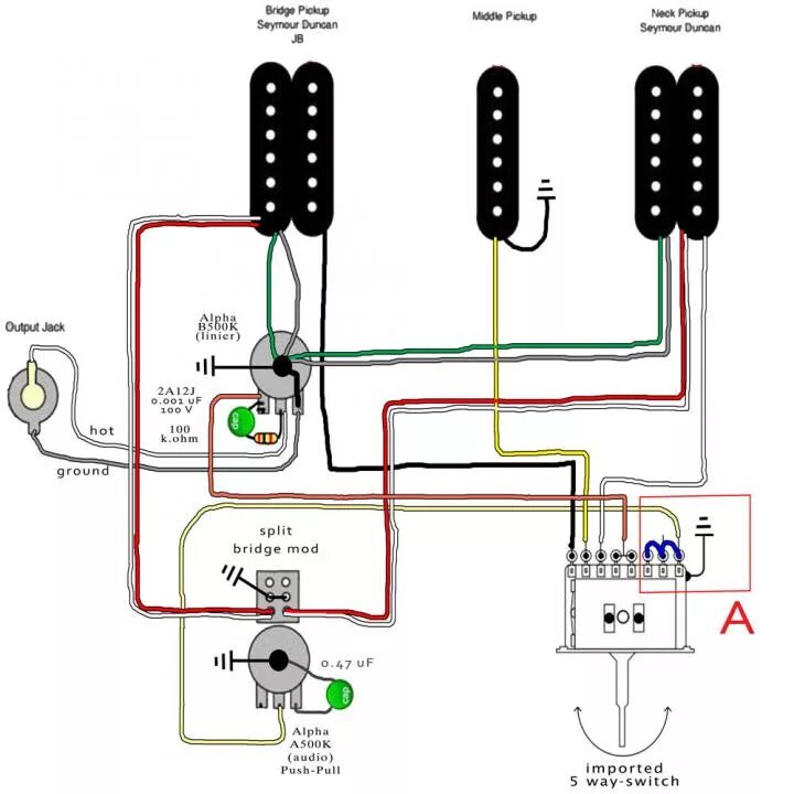 Распайка 2 хамбакера how to coil split 2 humbuckers at the same time