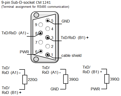 Распайка 485 How do you connect the RS485/RS422 interfaces of SIMATIC and SIPLUS modules for 