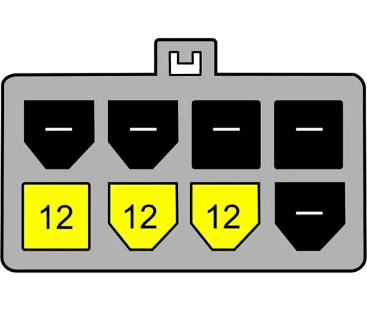 Распайка 8 pin DeLock - PCI Express (8 tûs - 2 db 4tûs kábel grafikus kártyákhoz) - 82397 - fir