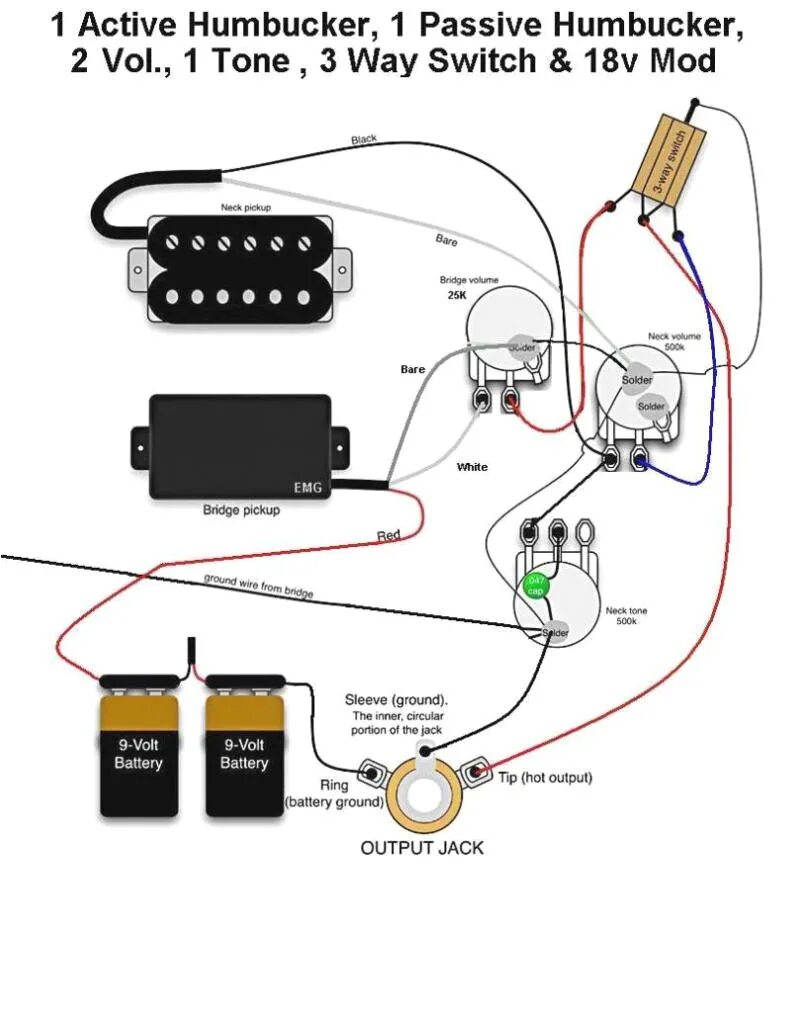 Распайка активного звукоснимателя с пассивным Emg Hz Passive Wiring Diagram Emg Sa Wiring Diagram Wiring Diagram autocardesign