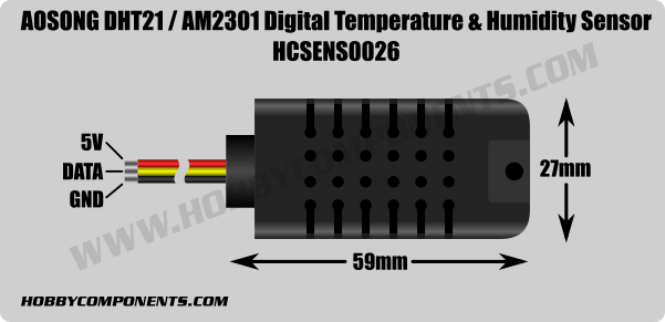 Распайка am am DHT21 AM2301 Temperature & Humidity Sensor (HCSENS0026) - forum.hobbycomponents.