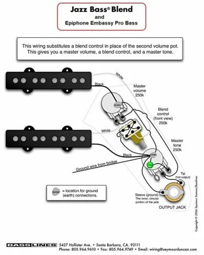 Распайка бас гитары Fender Jazz Bass Harness Upgrade System with pickup balance/blend control! NEW! 