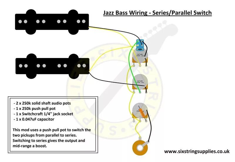 Распайка баса p bass series parallel wiring Buy-59